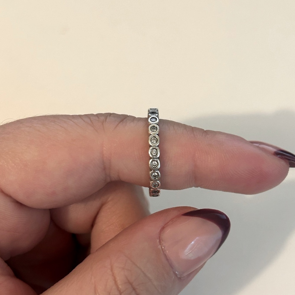 Authentic Pandora circle pave eternity stacking ring size 54 aka US size 7